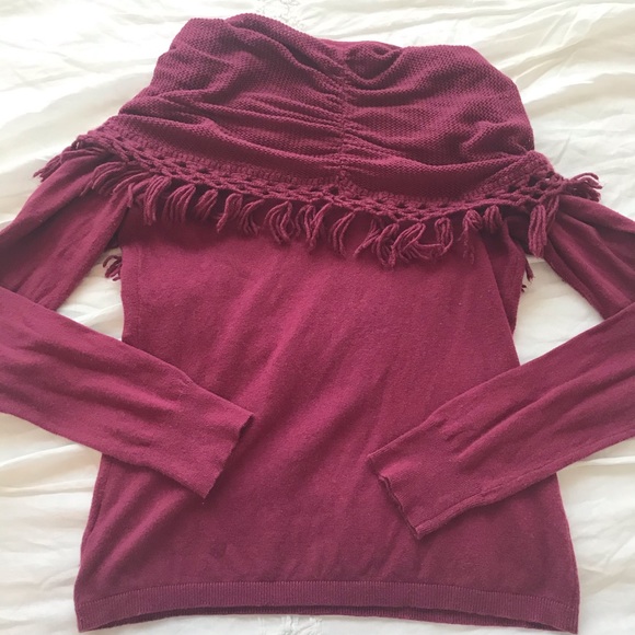 Angel of the North Fringe Cowl Sweater - Picture 2 of 5